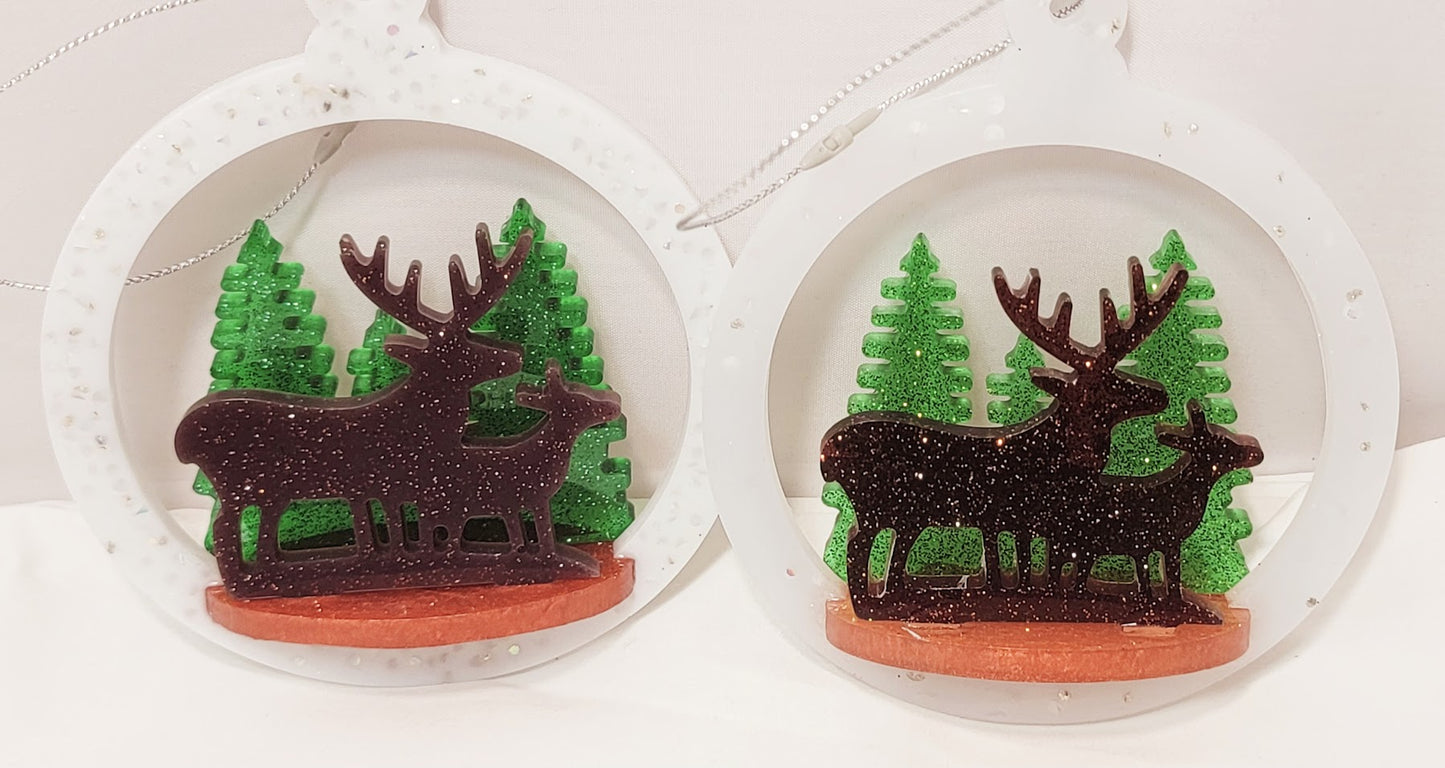 3D Christmas Deer Ornament