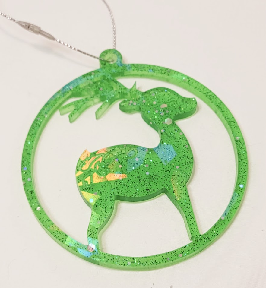 Holographic Deer Ornament (3 options)