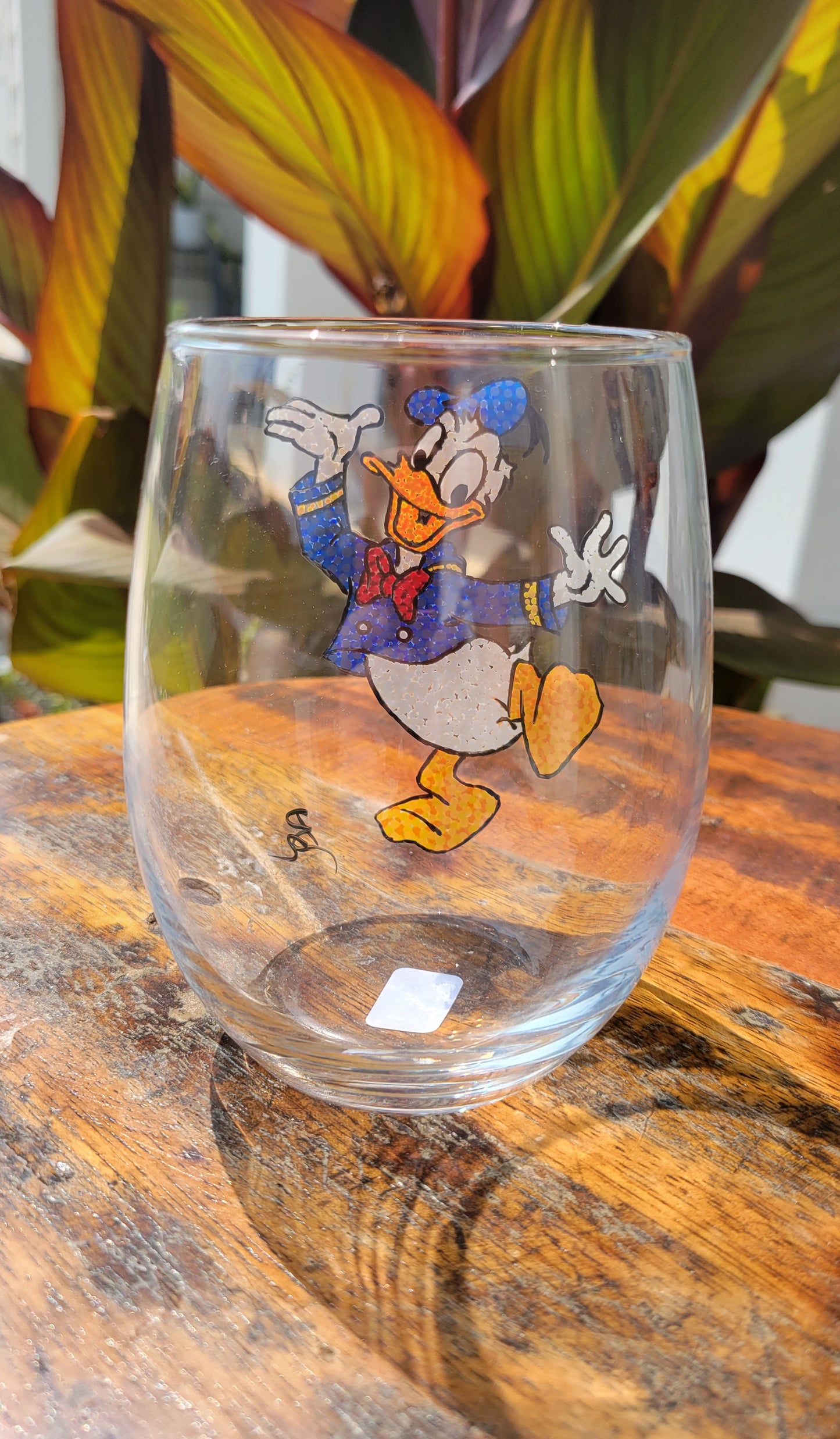 Donald stemless wine glass.