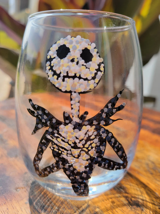 Jack Skellington Wine Glass