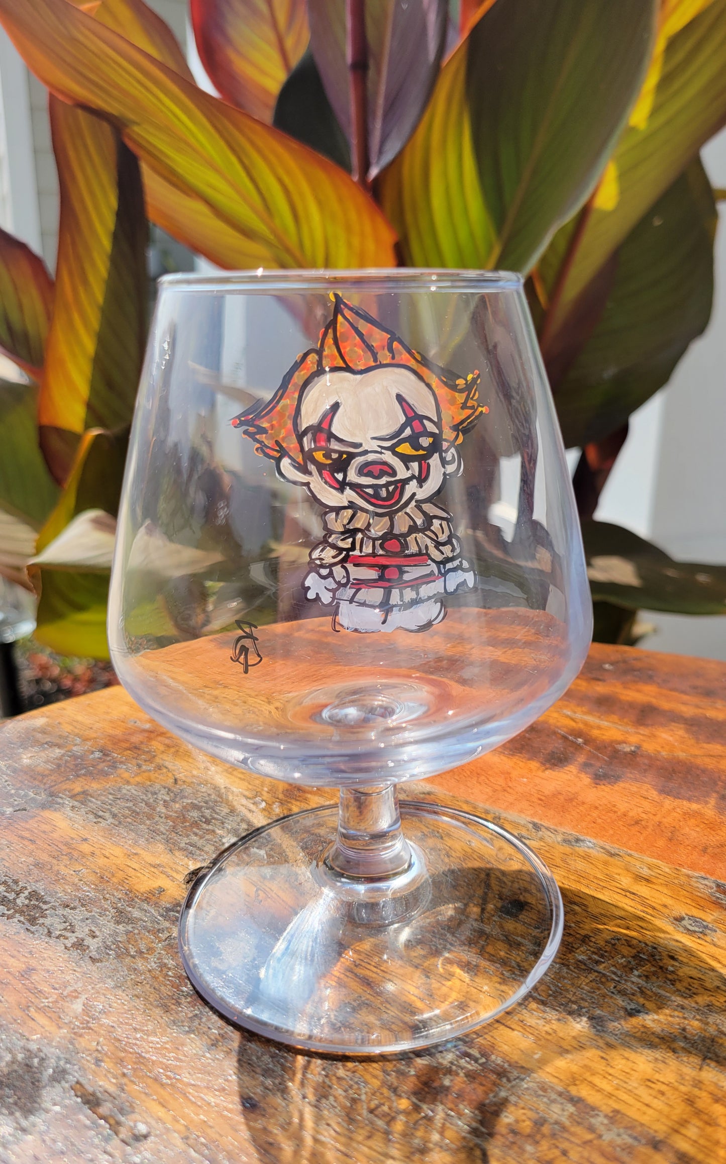 Penny Wise. Clown. Whiskey Glass.