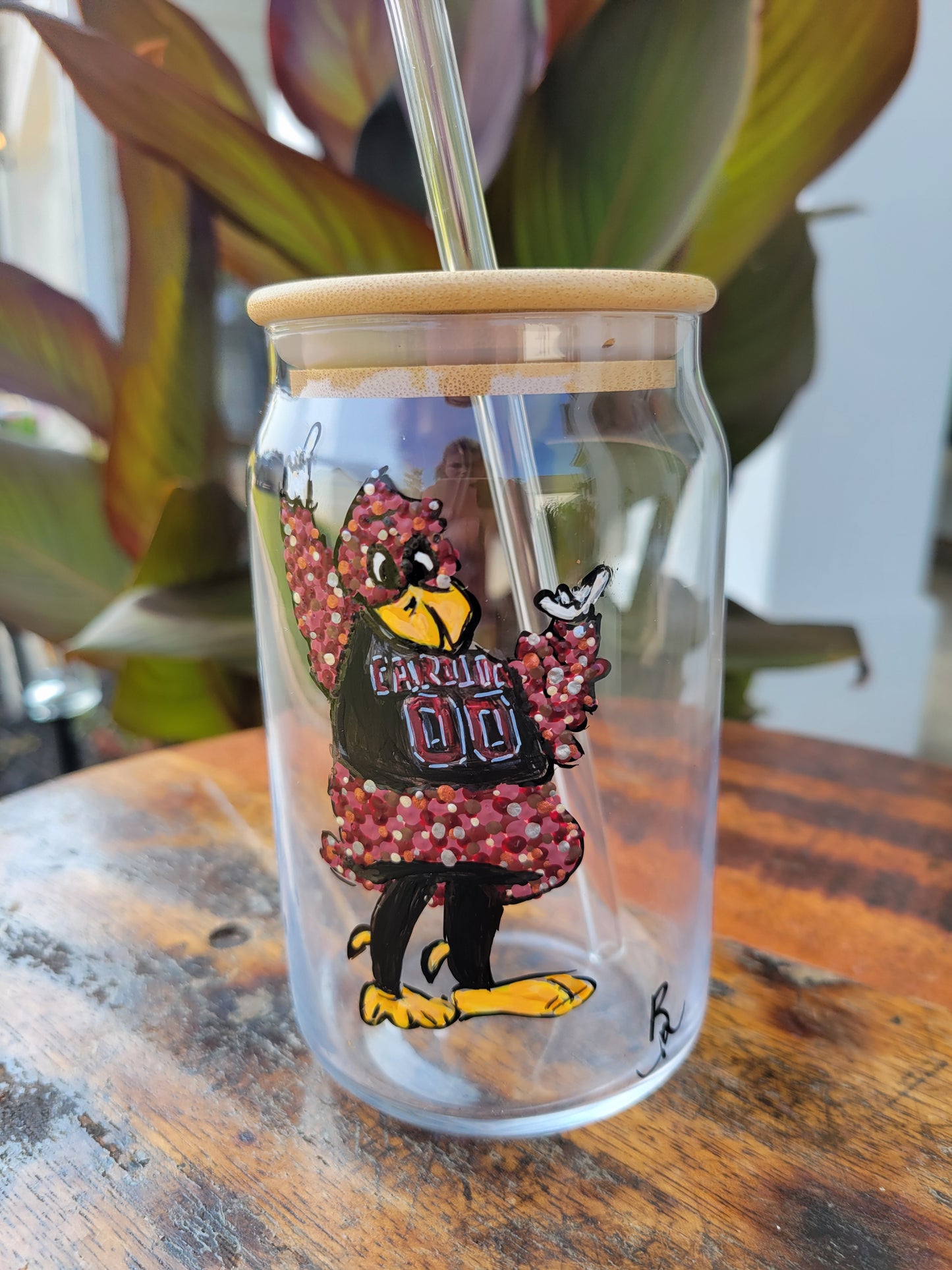 Gamecock Mascot Glass Tumbler