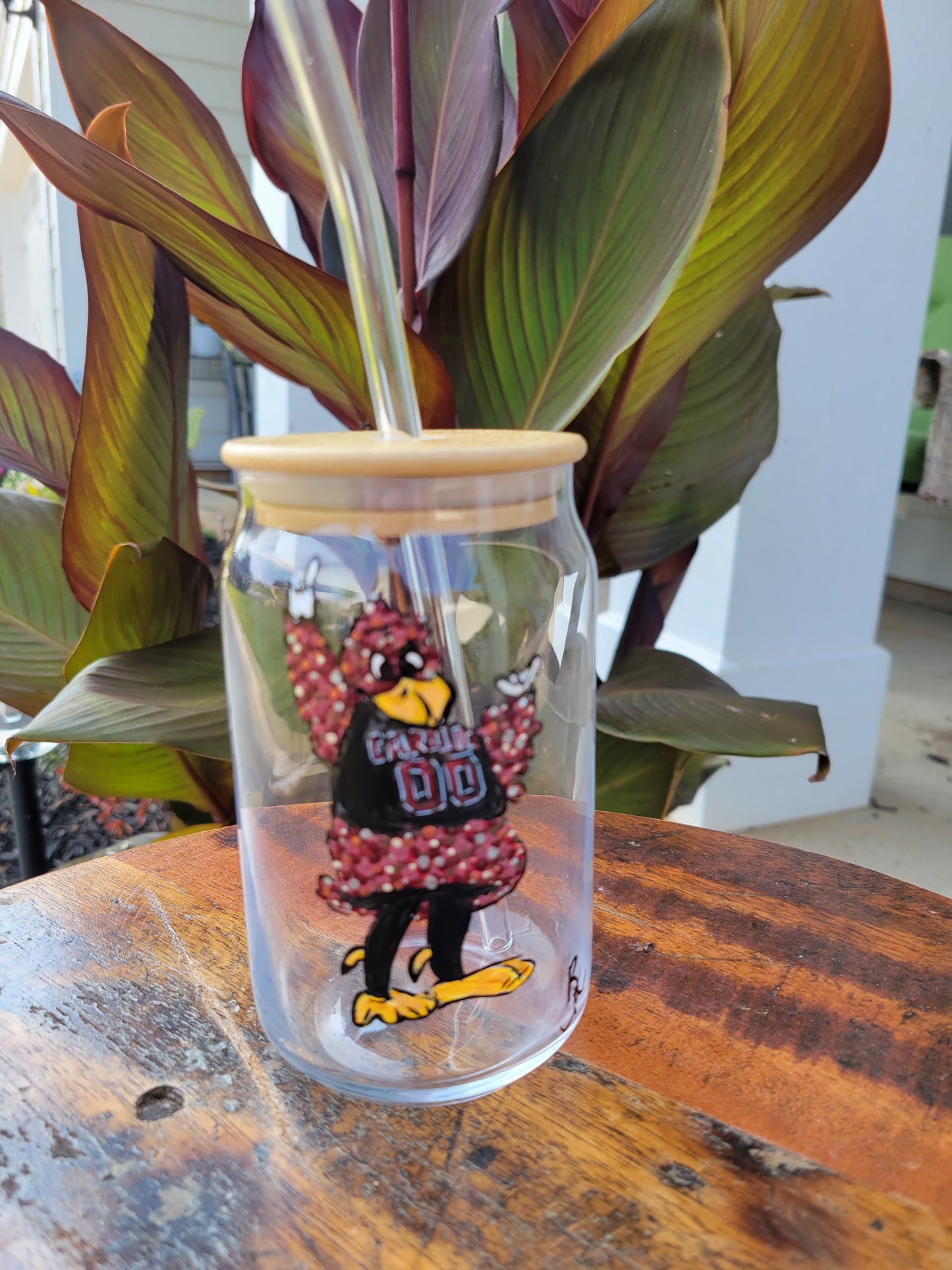 Gamecock Mascot Glass Tumbler