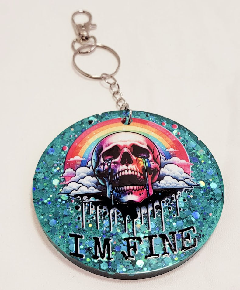 Humorous Skellington's Resin Keychain - multiple options available