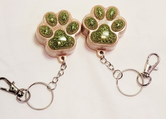 Paw Print Resin Keychain