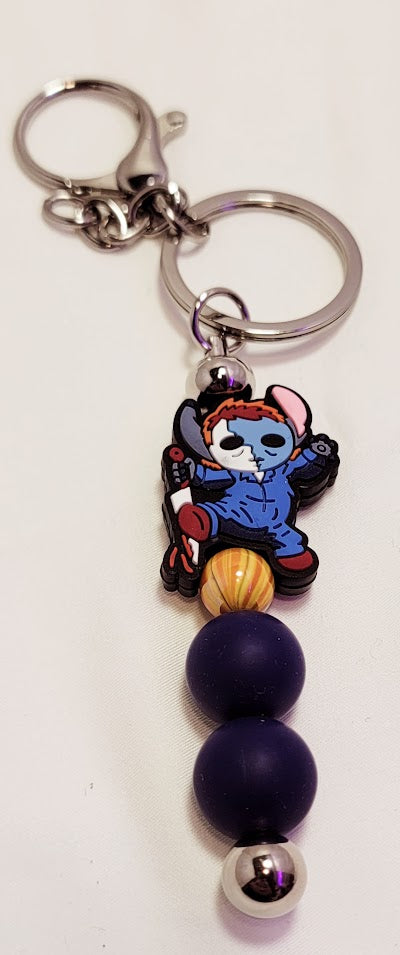 Beaded Bar Keychain -Michael Myers Stitch