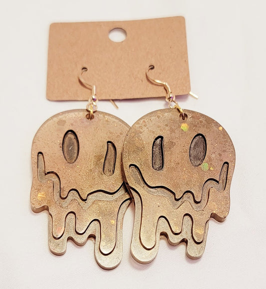 Dripping Smiley Face Earrings