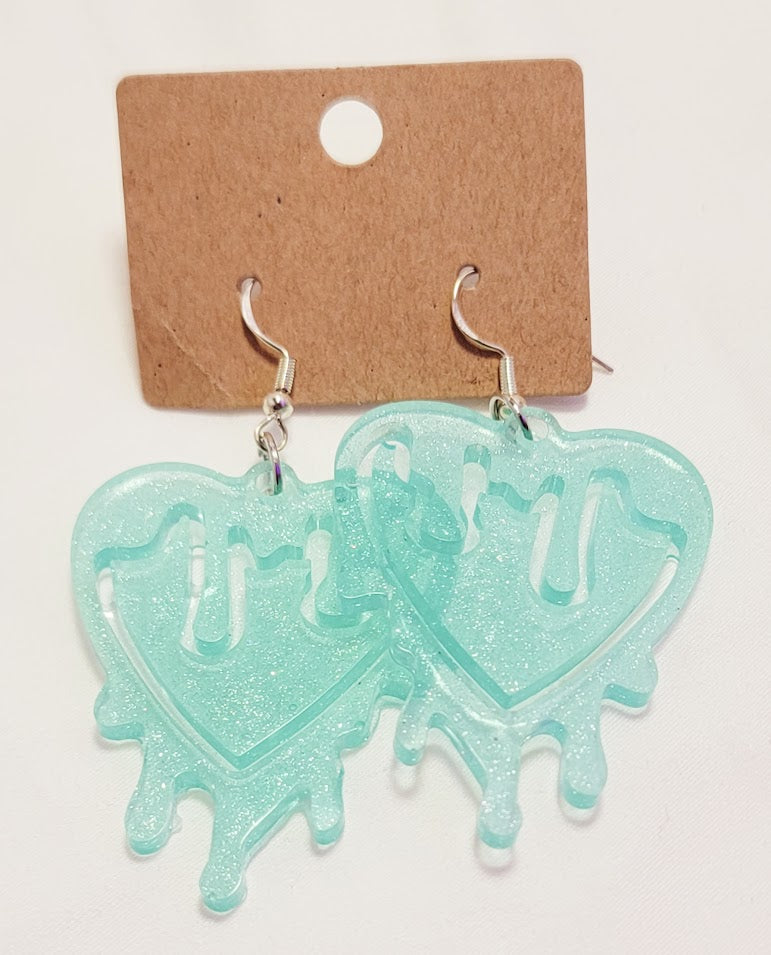 Dripping Heart Earrings - 2 options available