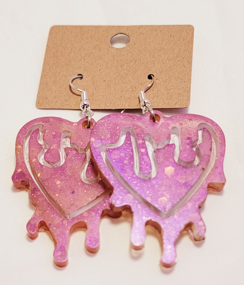 Dripping Heart Earrings - 2 options available