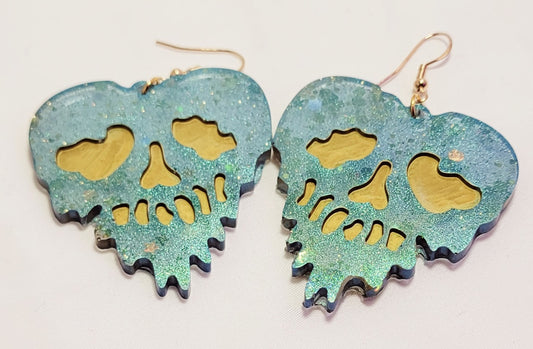 Heart Skull Earrings