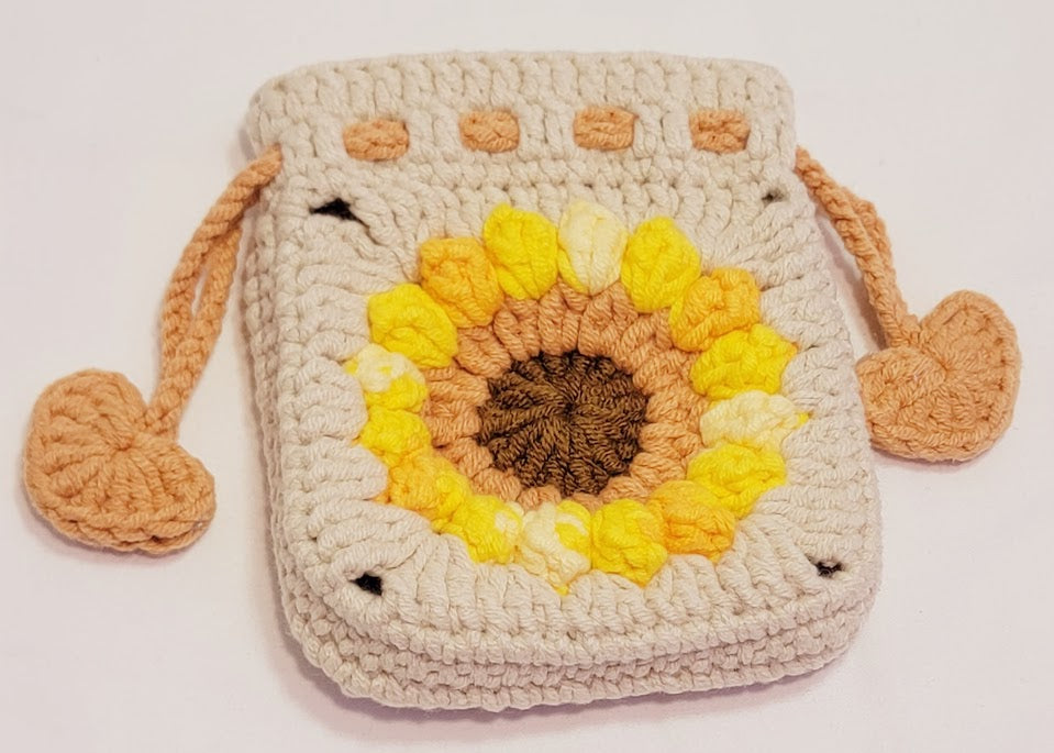 Flower Crochet Purse - multiple colors and sizes