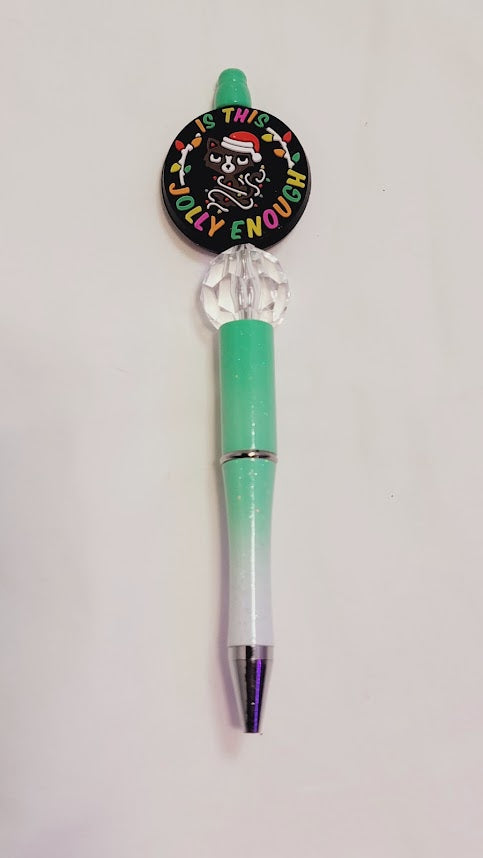 "Is this Jolly Enough for you?" - Beaded pen