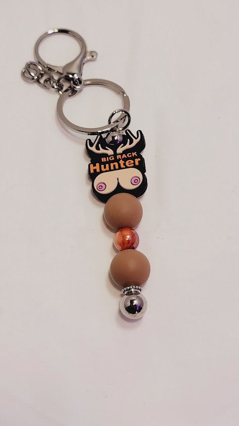 "Big Rack Hunter" Beaded Bar Keychain