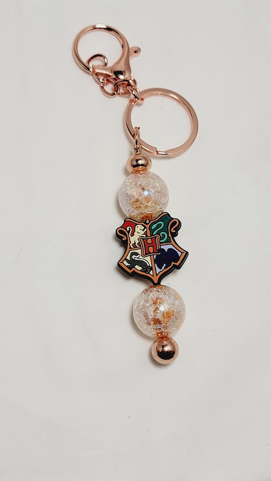 Harry Potter Hogwarts Beaded Bar Keychain