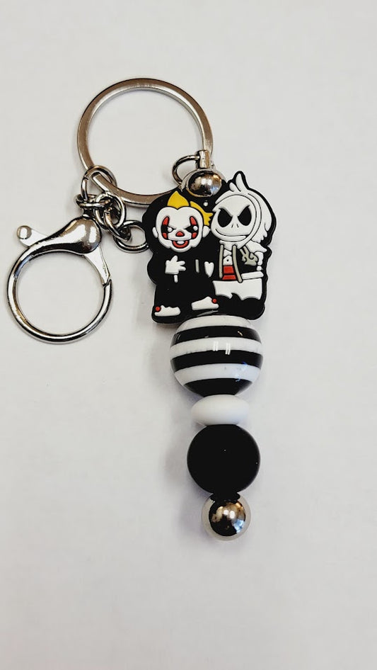 Pennywise/Jack Skellington Bar Keychain