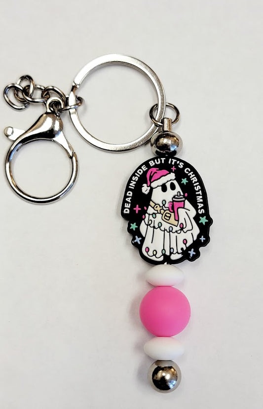 "Dead Inside but it's Christmas" Bar Keychain