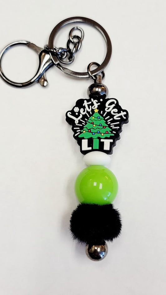 "Let's Get Lit" Bar Keychain