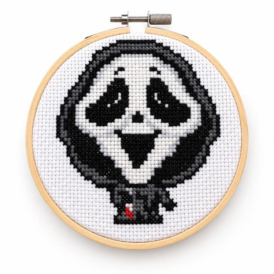 Cross Stitch Ghost Face