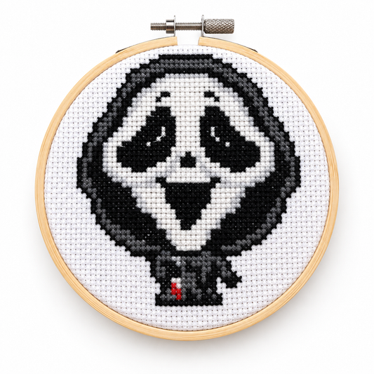 Cross Stitch Ghost Face