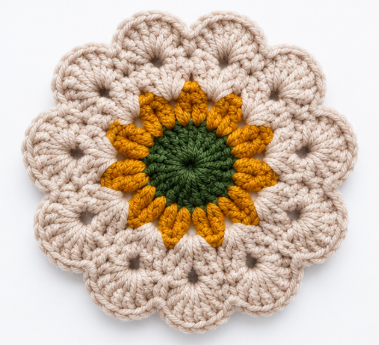 Flower Crochet Coasters