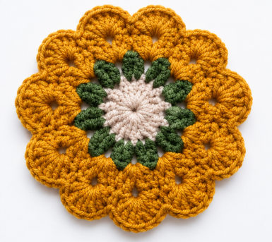 Flower Crochet Coasters