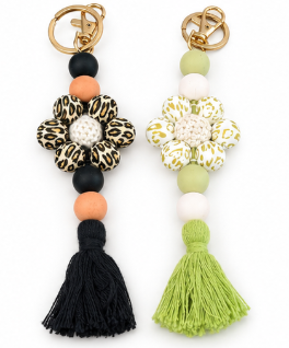 Beaded Keychain with Tassel