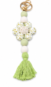 Beaded Keychain with Tassel