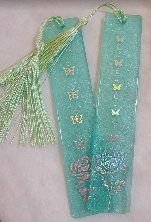 Teal Butterfly Bookmarks