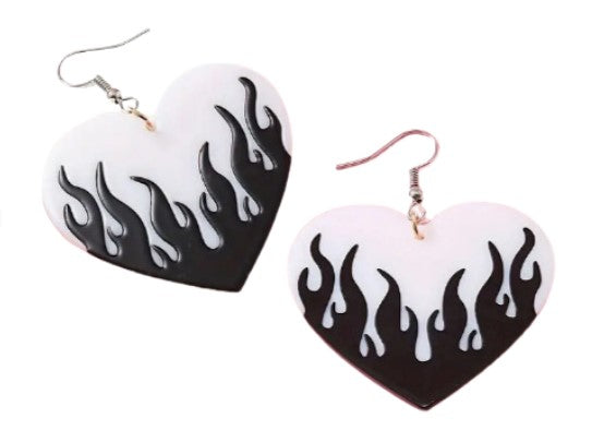 Heart Flame Earrings