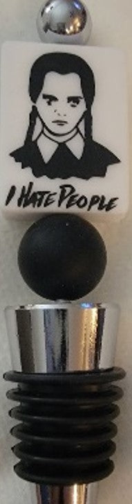 "I Hate People" Wine Cork