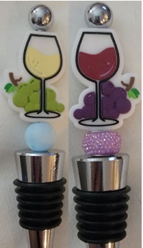 Wine glass and Grapes - Wine Cork